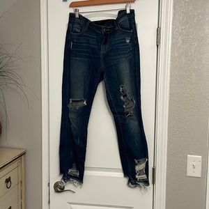 Distressed jeans